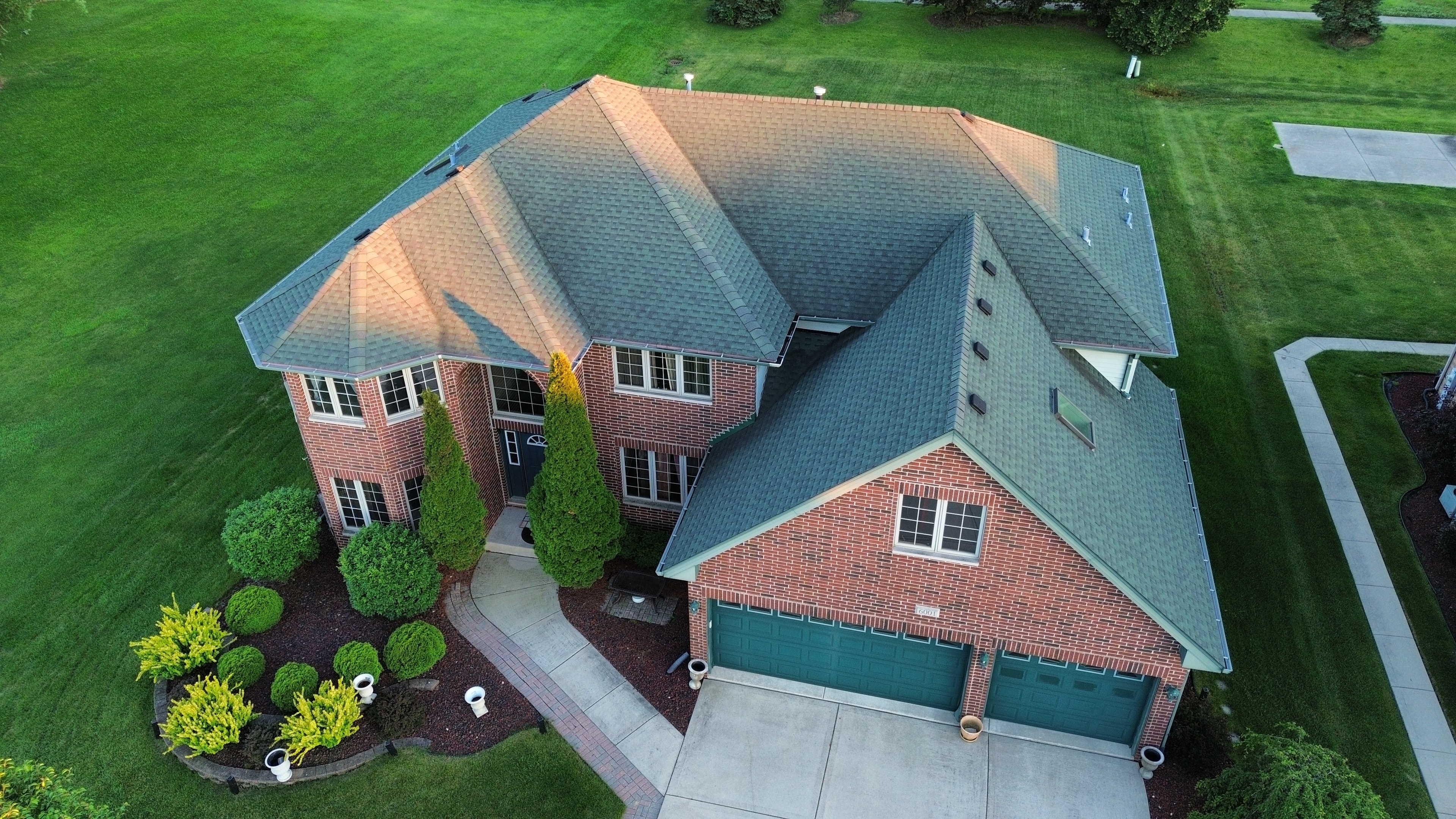 Aerial real estate property overview